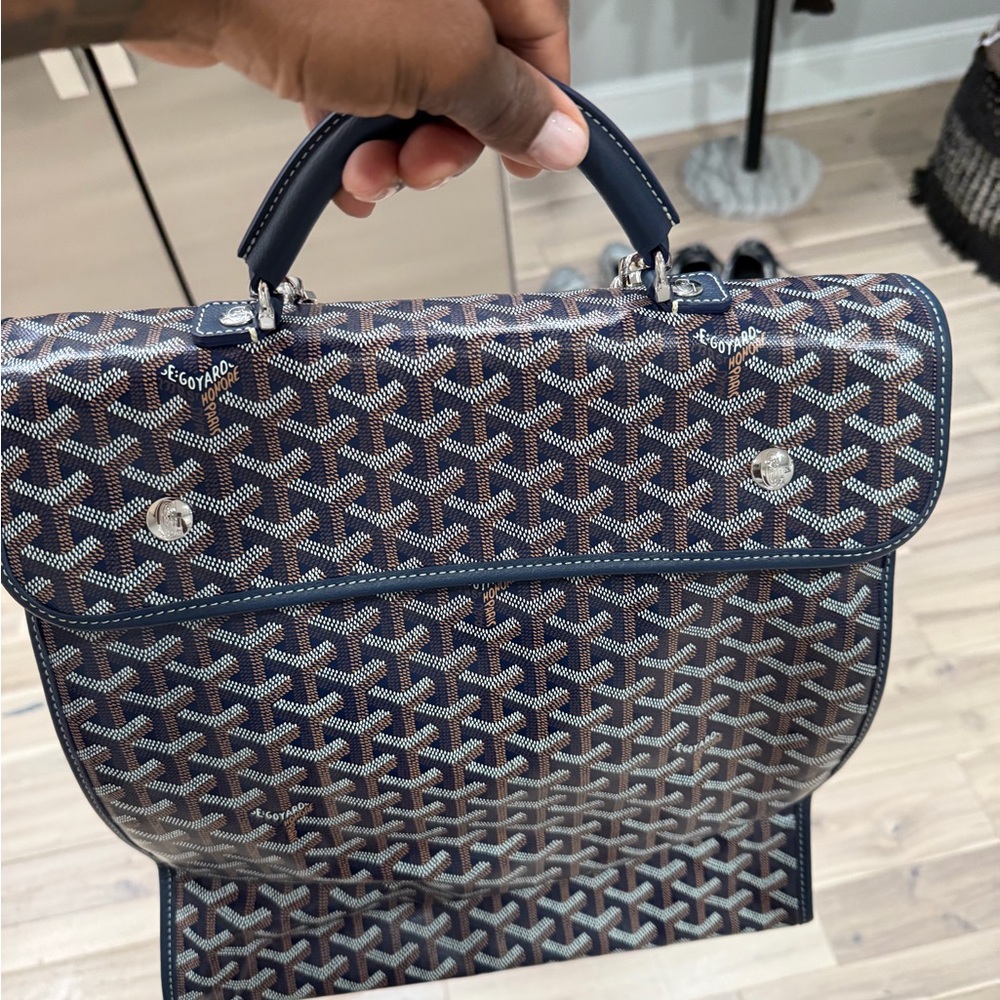 Goyard Navy and White Men's Backpack